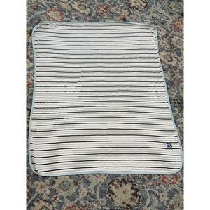 Kickee Pants Swaddle Blanket Boys Blue Striped Bamboo Viscose